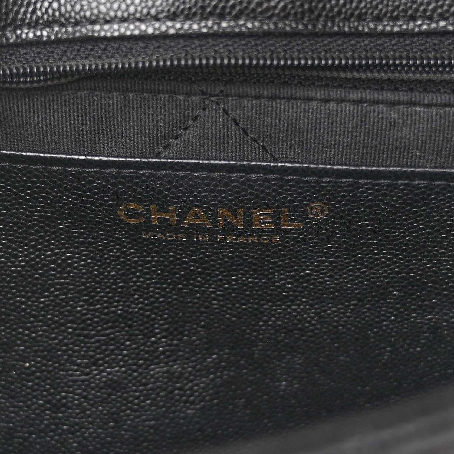 Chanel Caviar Quilted CC Large Flap Black 6 of 11