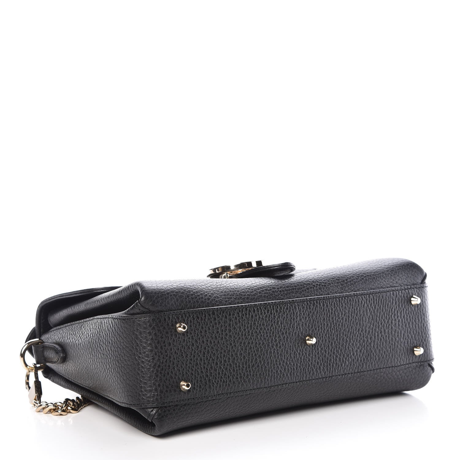 Gucci Dollar Calfskin Interlocking G Top Handle Shoulder Bag Black 4 of 11