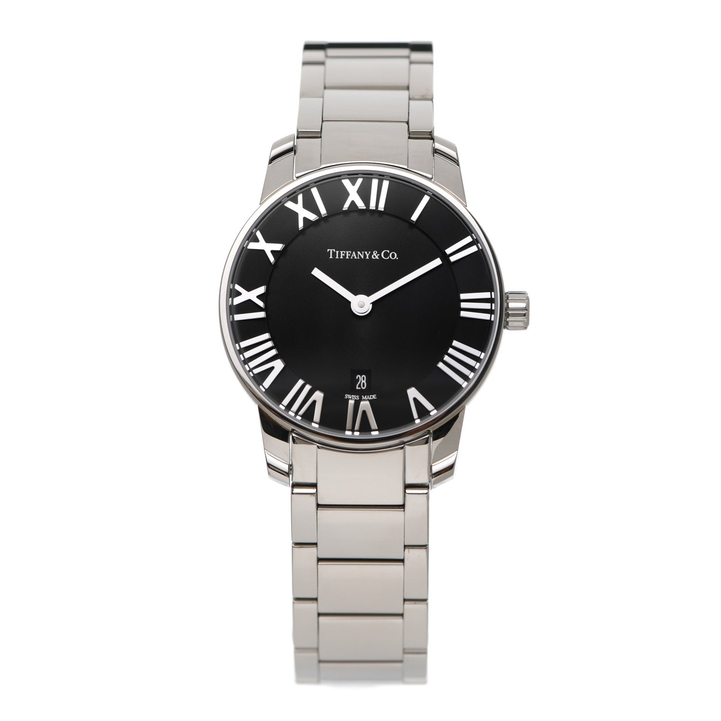 Stainless Steel 29mm Atlas 2-Hand Quartz Watch Black
