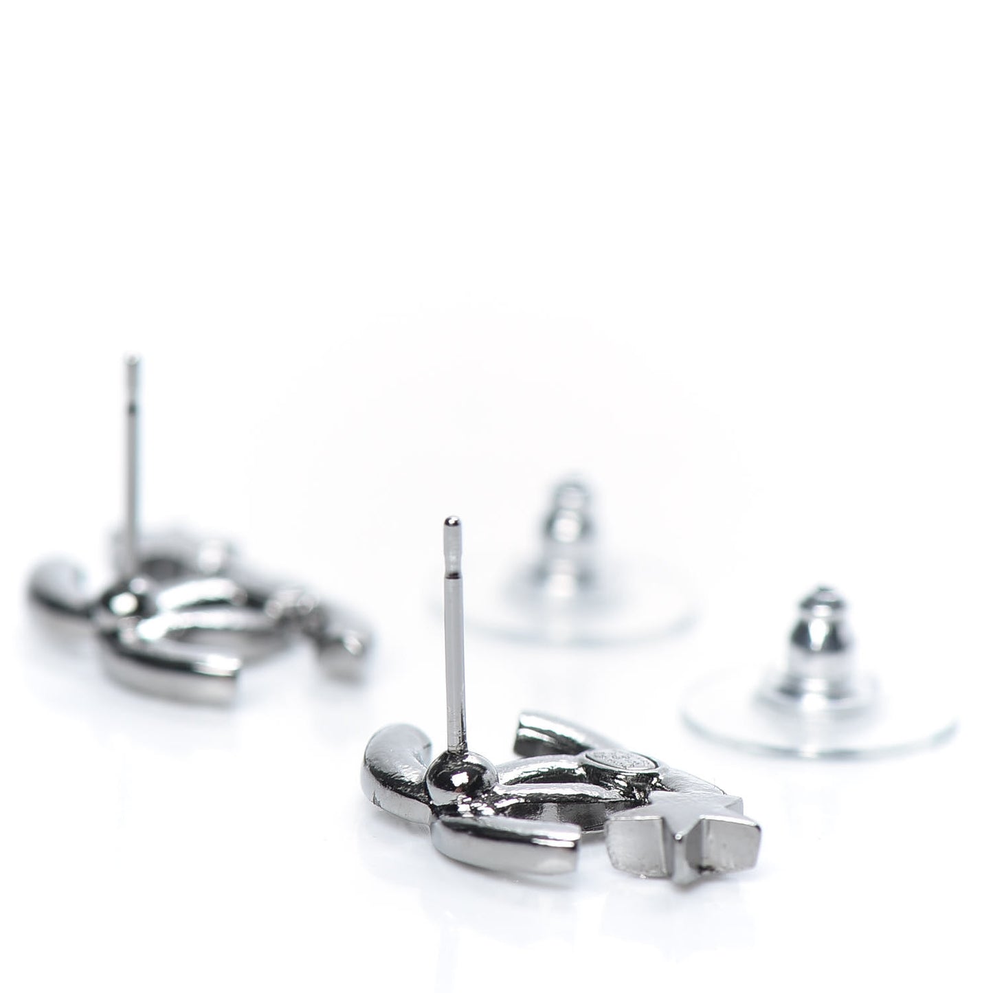Crystal CC Starfall Earrings Silver