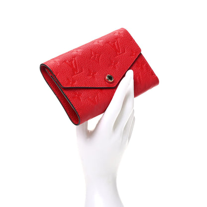 Louis Vuitton Empreinte Compact Curieuse Wallet Cherry 2 of 7