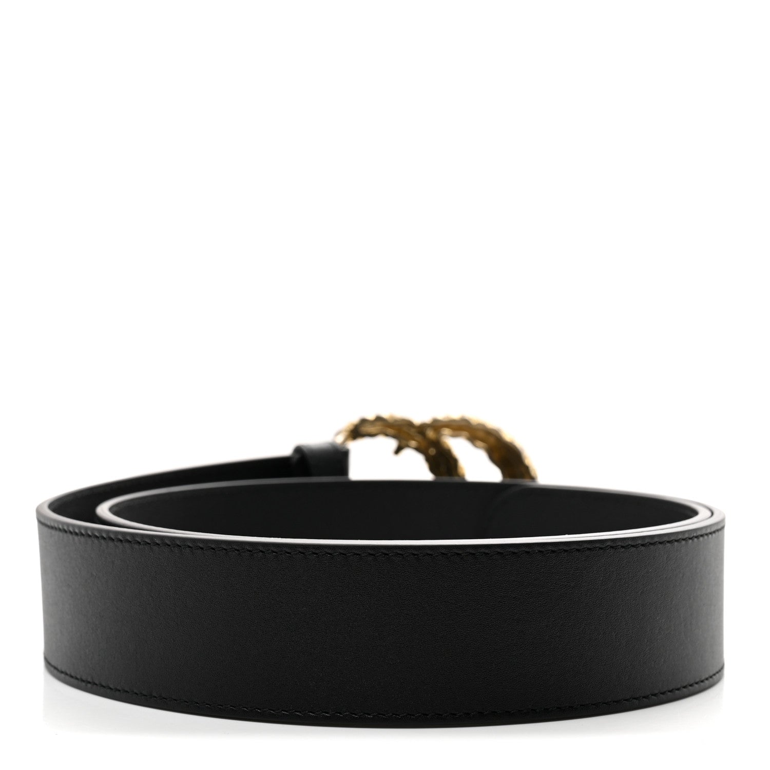 Gucci Moon Calfskin Scales Double G 40mm Belt 90 36 Black 2 of 5