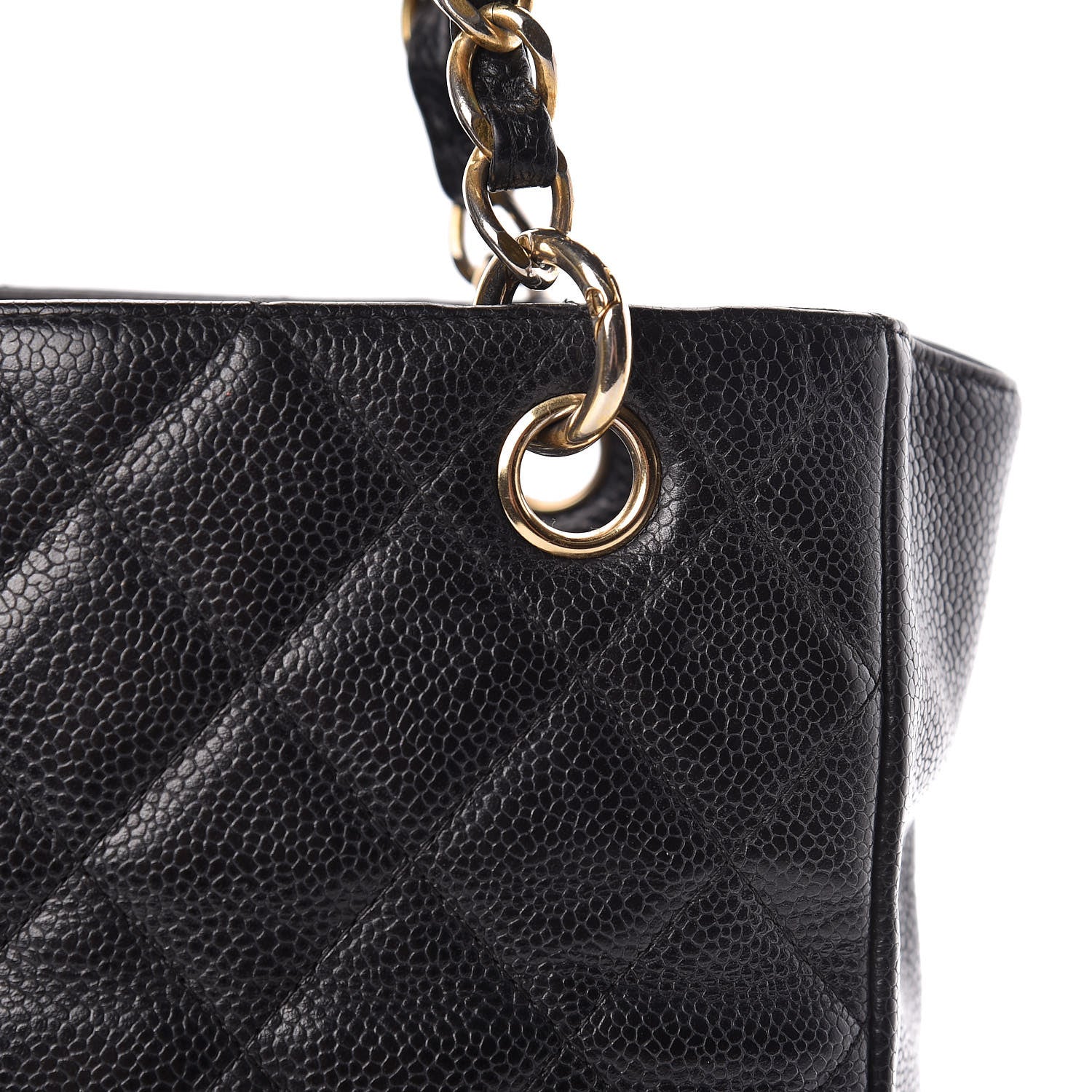 Chanel Caviar Quilted Petit Shopping Tote PST Black 8 of 14
