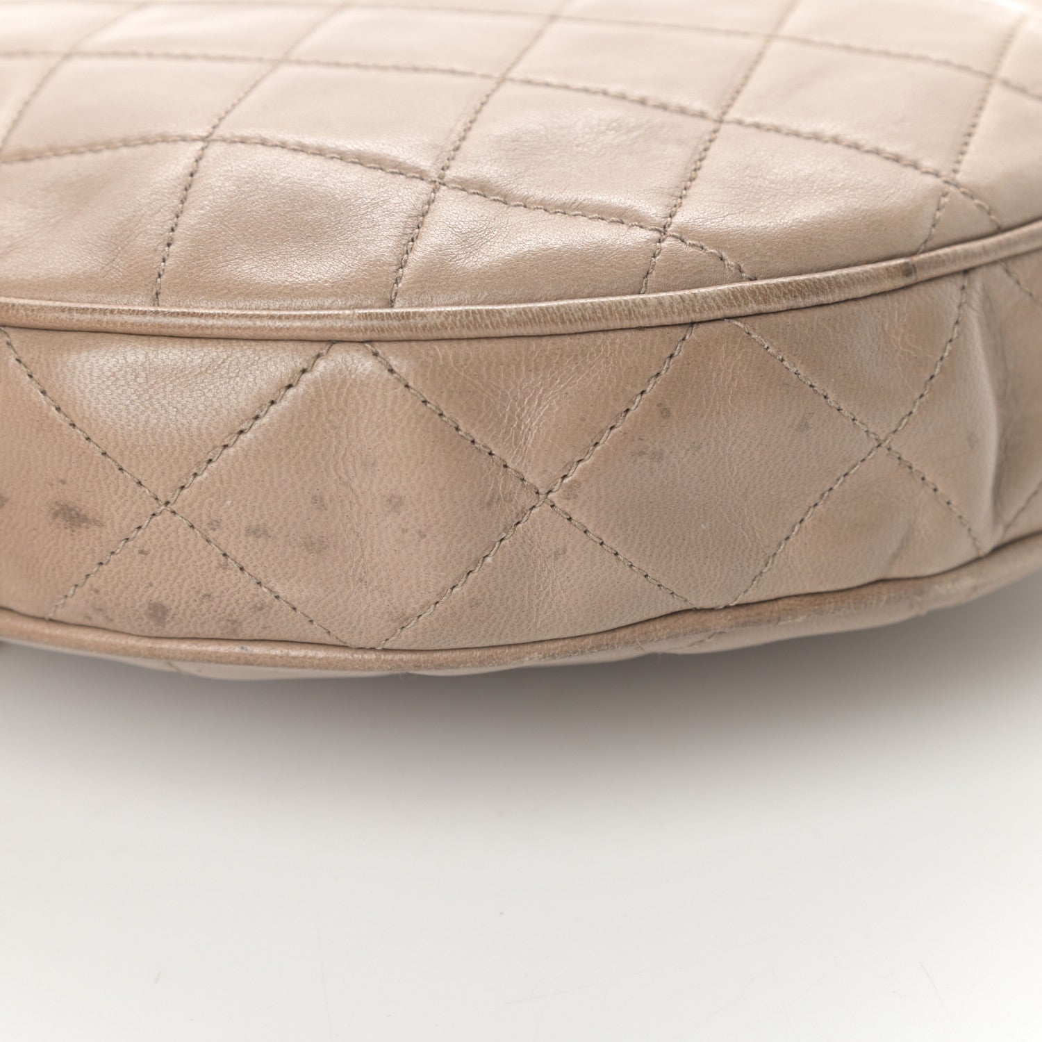 Chanel Lambskin Quilted Round Tassel Crossbody Bag Beige 13 of 15