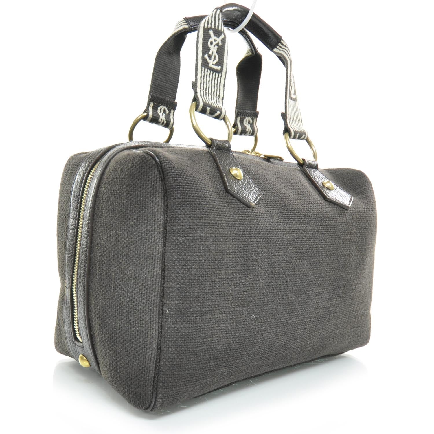 Saint Laurent Canvas Handbag Brown 3 of 9