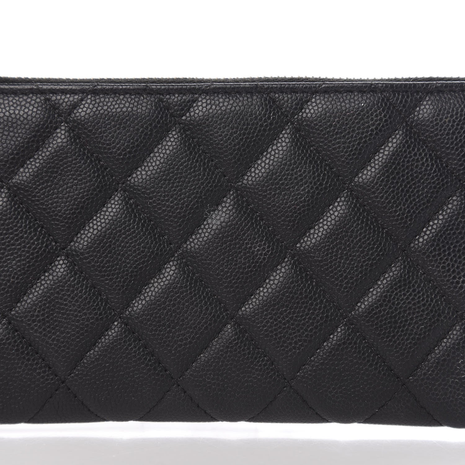 Chanel Caviar Quilted Filigree Zip Pouch Black 9 of 13