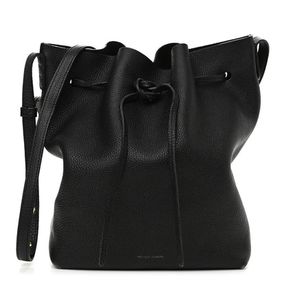 Mansur Gavriel Tumbled Calfskin Bucket Bag Black 2 of 14