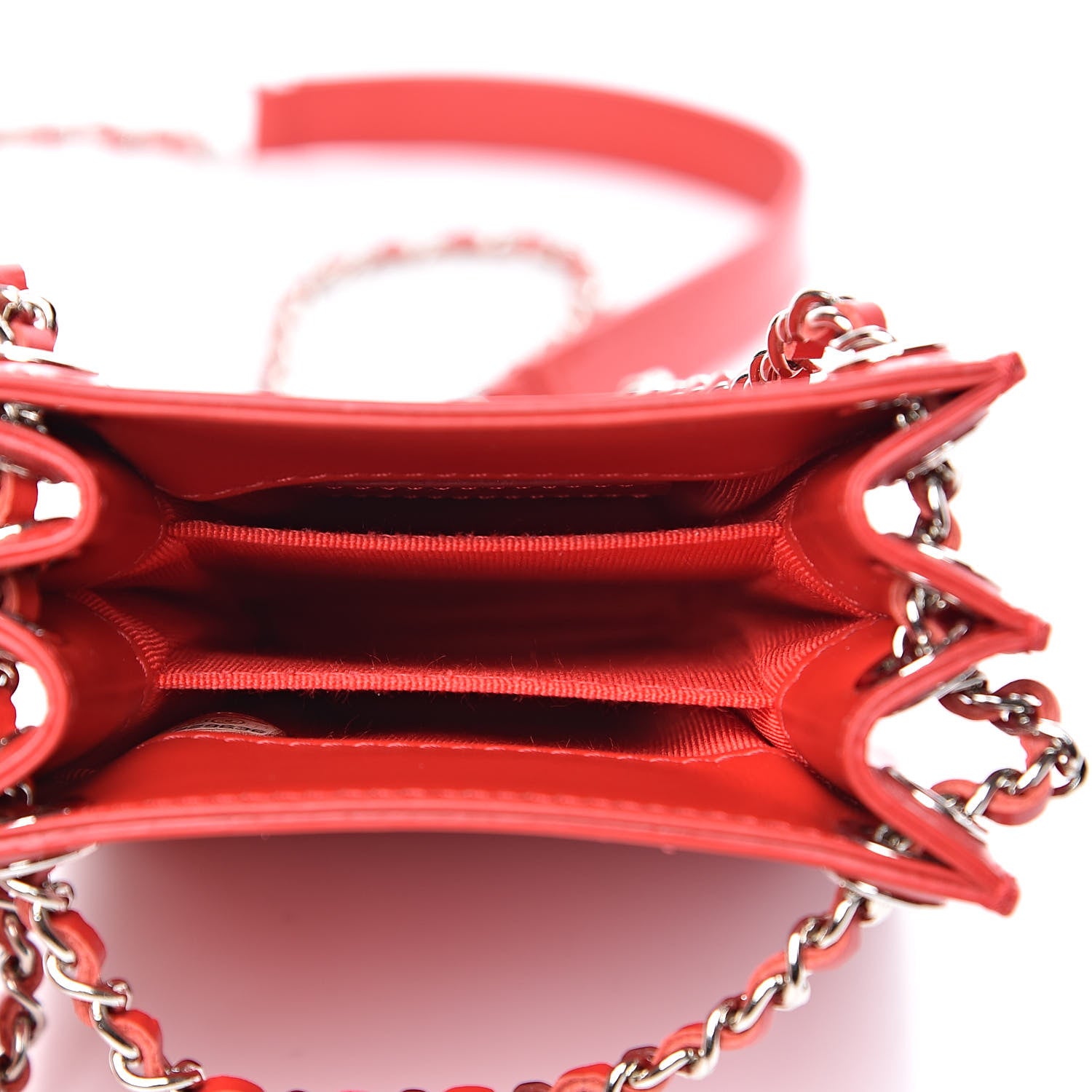 Chanel Patent Crossbody CC Phone Holder Red 5 of 11