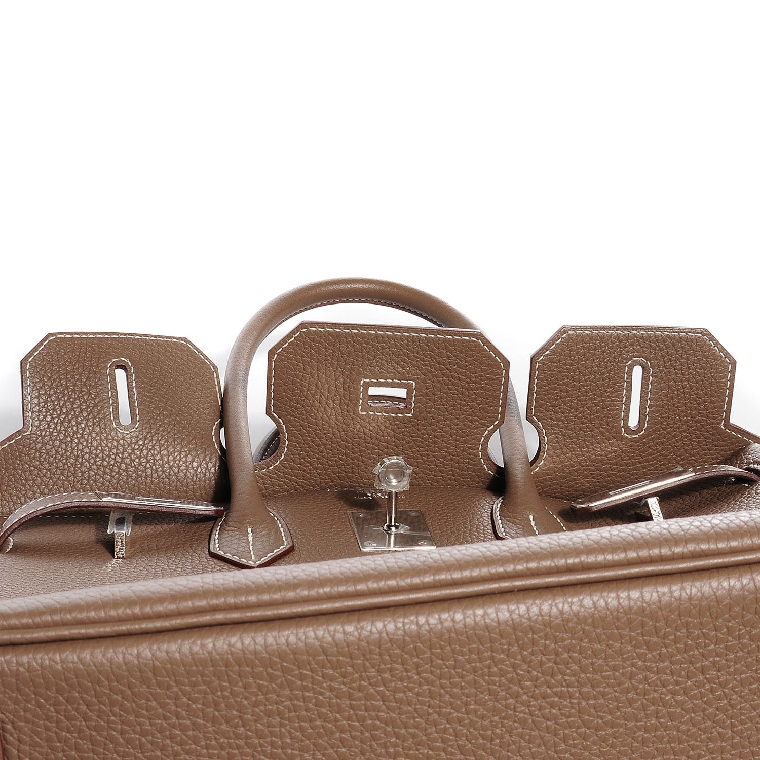 Hermes Taurillon Clemence Birkin 35 Etoupe 9 of 27