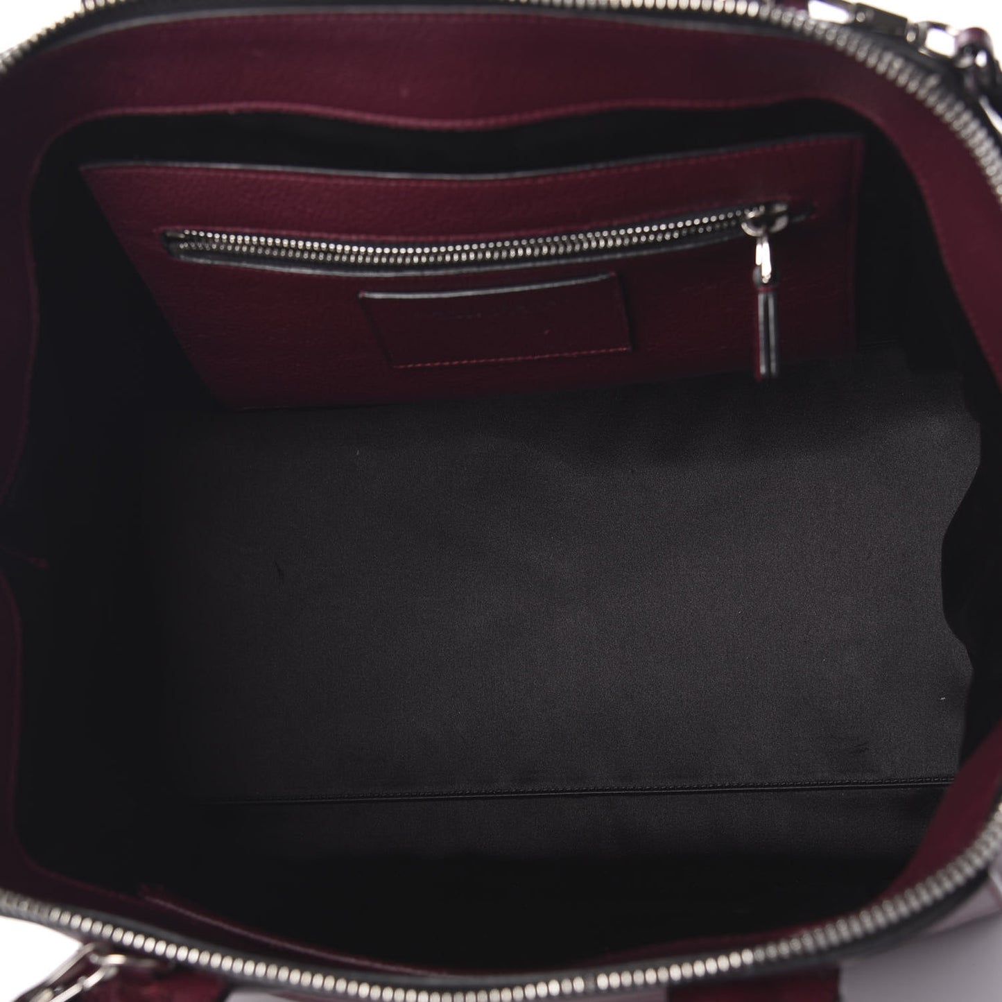 Textured Calfskin Medium Incognito Satchel Burgundy