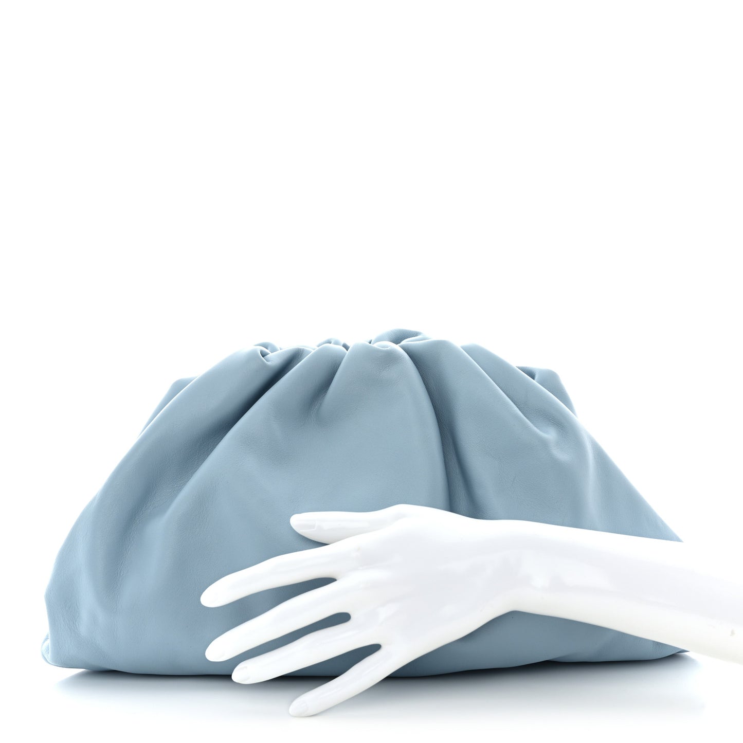 Smooth Butter Calf The Pouch Oversized Clutch Ice