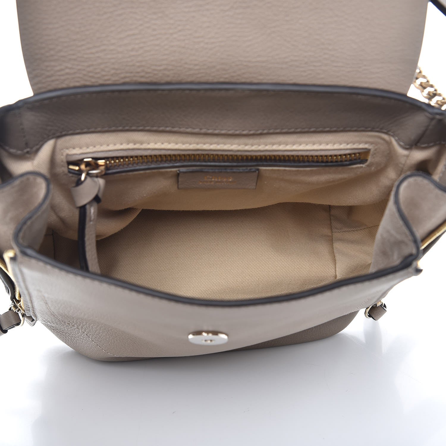 Chloe Suede Calfskin Small Faye Backpack Motty Grey 4 of 8