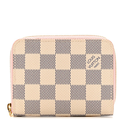 Louis Vuitton Damier Azur Zippy Coin Purse Rose Ballerine 1 of 7