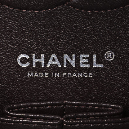Chanel Caviar Chevron Quilted Medium Double Flap Black 6 of 10