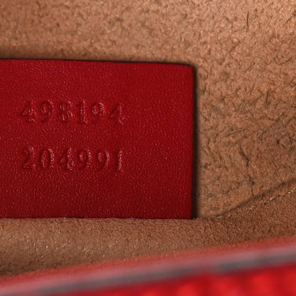 Gucci Guccissima Signature Padlock Backpack Hibiscus Red 7 of 10