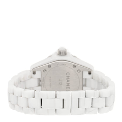 Chanel Stainless Steel Ceramic 33mm J12 Quartz Watch White 3 of 5