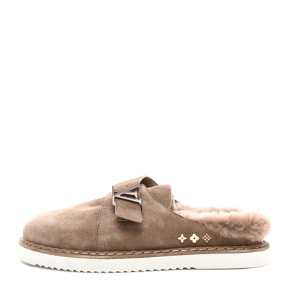 Louis Vuitton Monogram Fur LV Easy Mule 9 Brown 1 of 8