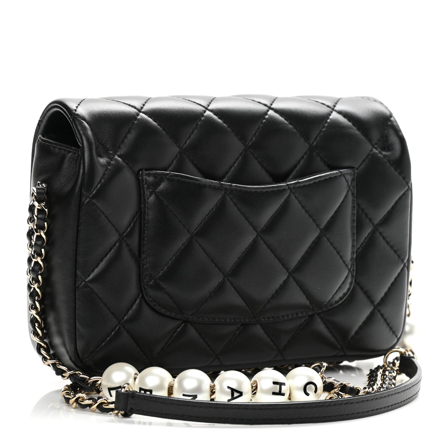 Lambskin Quilted Small My Precious Flap Black