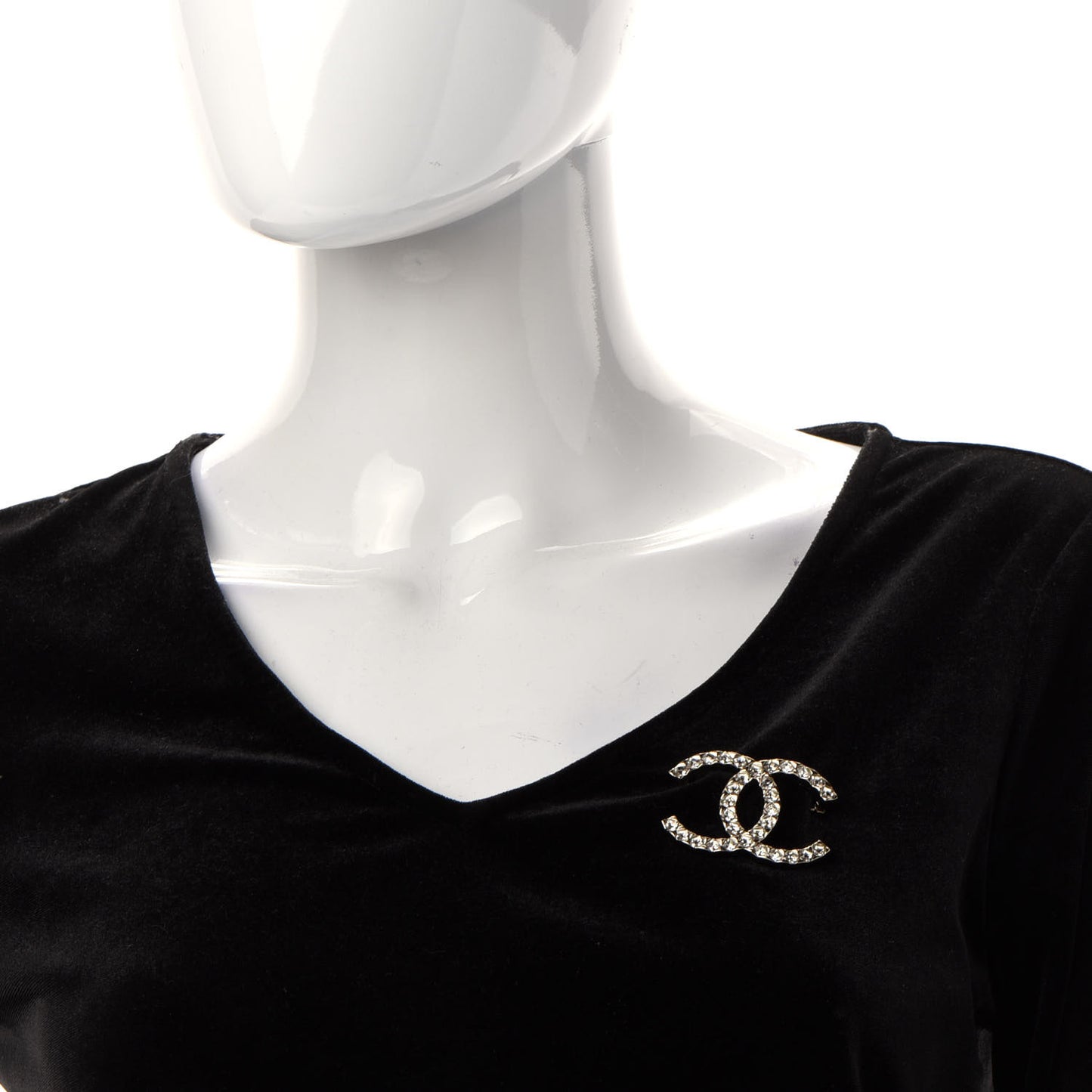 Baguette Crystal High Society CC Brooch Gold