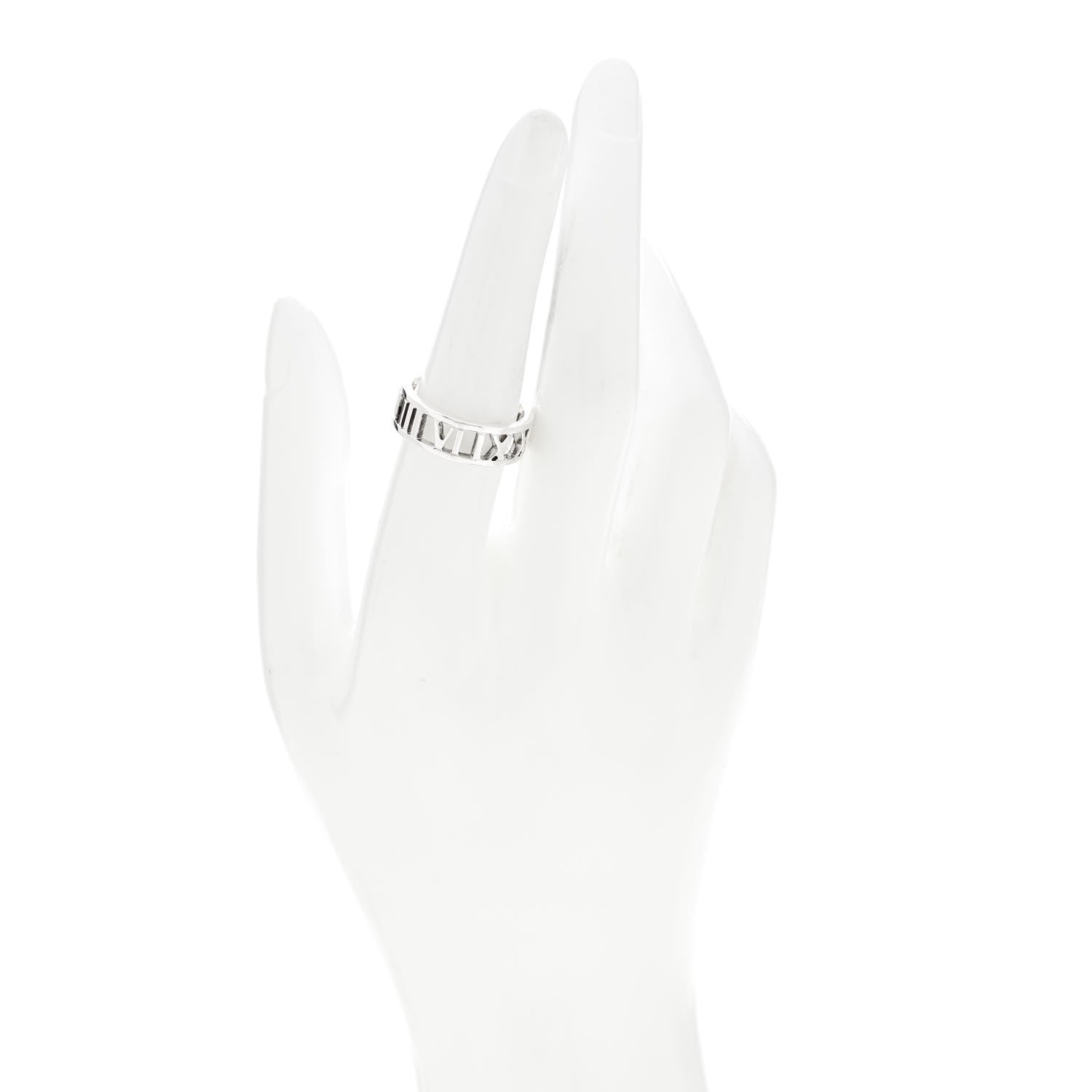 Tiffany Sterling Silver Wide Atlas Open Ring 56 7.5 2 of 4