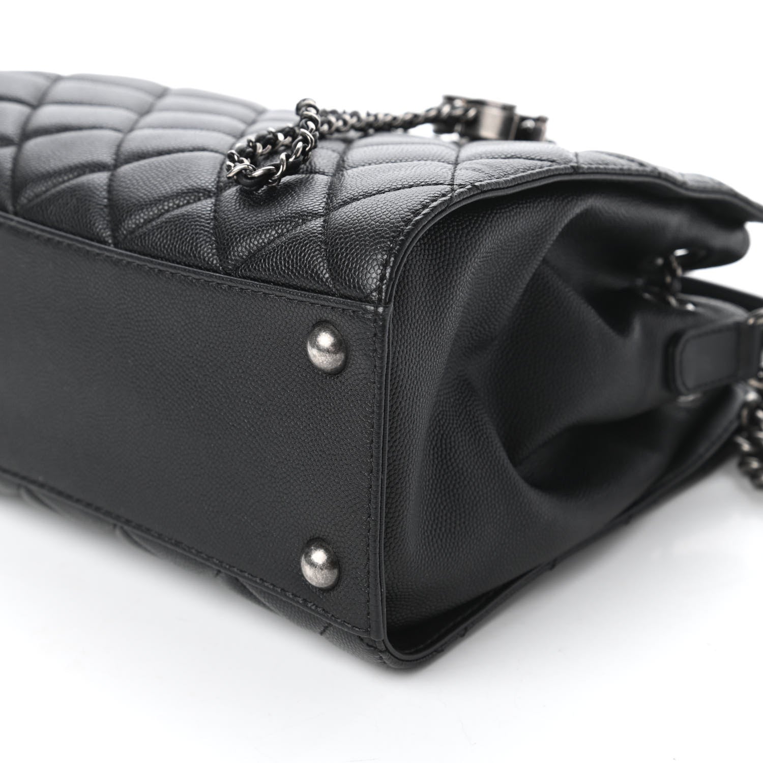 Chanel Caviar Quilted Small CC Bucket Bag Black 7 of 10