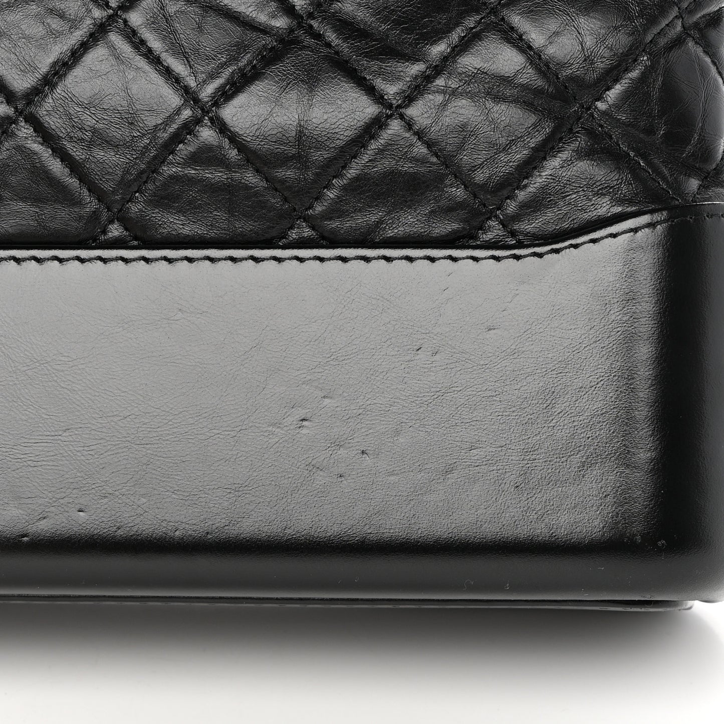 Aged Calfskin Quilted Medium Gabrielle Hobo Black