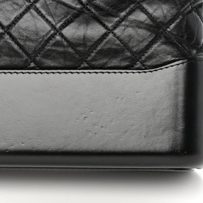 Chanel Aged Calfskin Quilted Medium Gabrielle Hobo Black 15 of 16