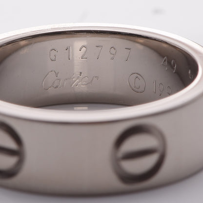 Cartier 18K White Gold 5.5mm LOVE Ring 49 4.75 4 of 6