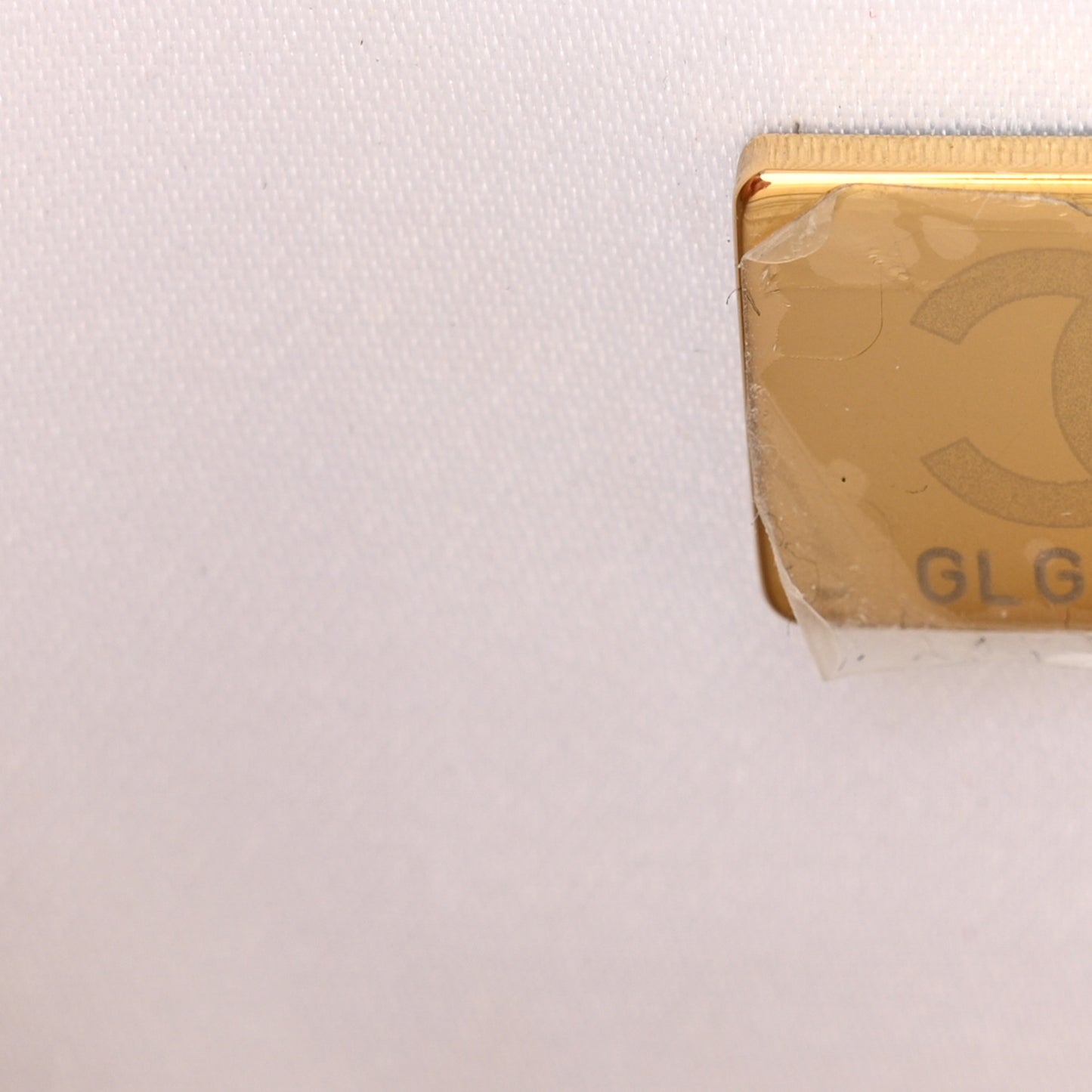 Sequin Logo Mini Rectangular Flap White Black