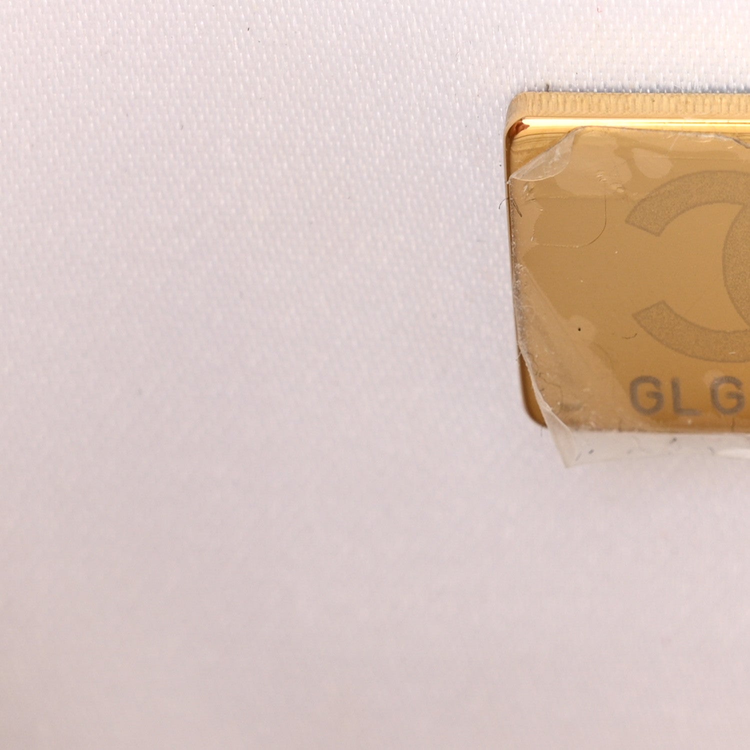 Chanel Sequin Logo Mini Rectangular Flap White Black 7 of 10