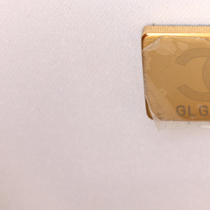 Chanel Sequin Logo Mini Rectangular Flap White Black 7 of 10