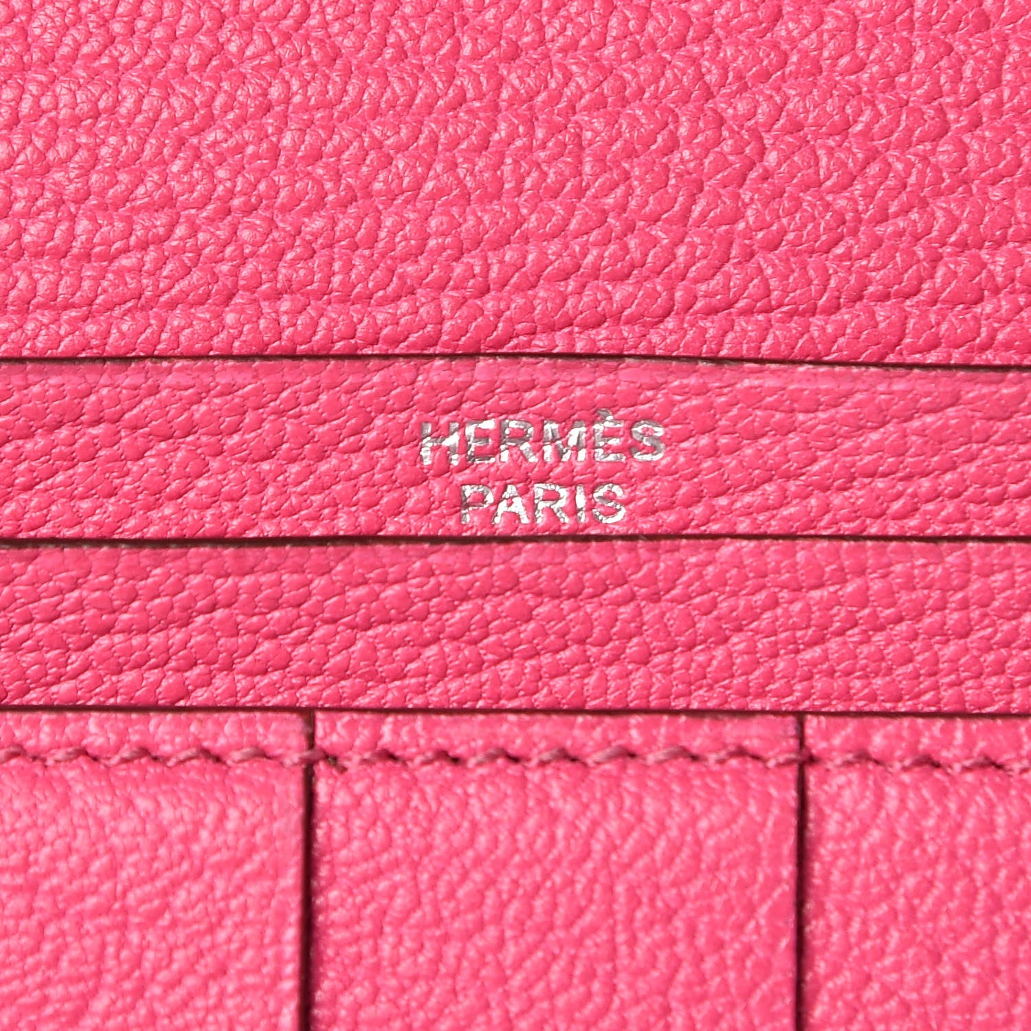 Hermes Chevre Mysore Bi-Color Bearn Gusset Wallet Etoupe Rose Shocking 8 of 14