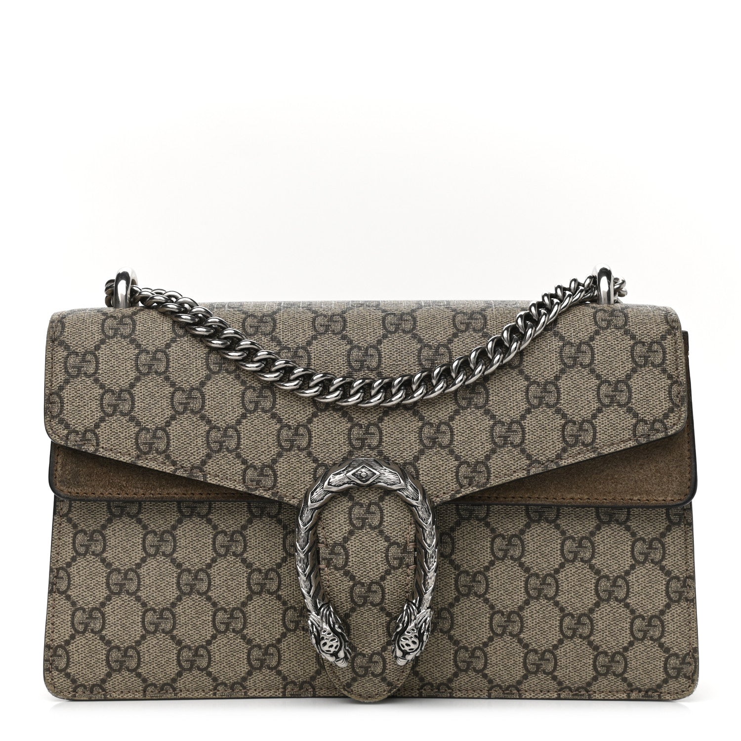 Gucci GG Supreme Monogram Small Dionysus Shoulder Bag Taupe 1 of 15