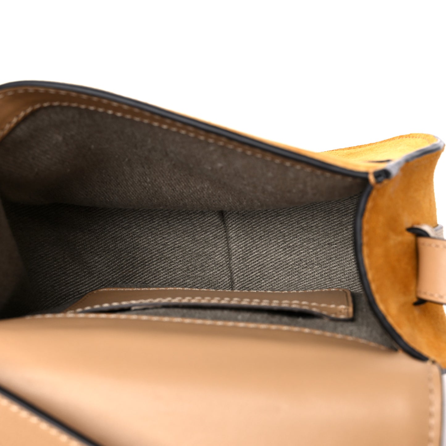 Suede Calfskin Mini Marcie Round Crossbody Bag Sunflower Yellow