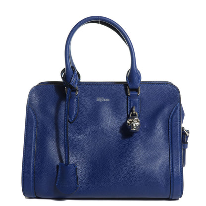 Alexander McQueen Pebbled Calfskin Small Skull Padlock Zip Around Tote Ultramarine 1 of 7