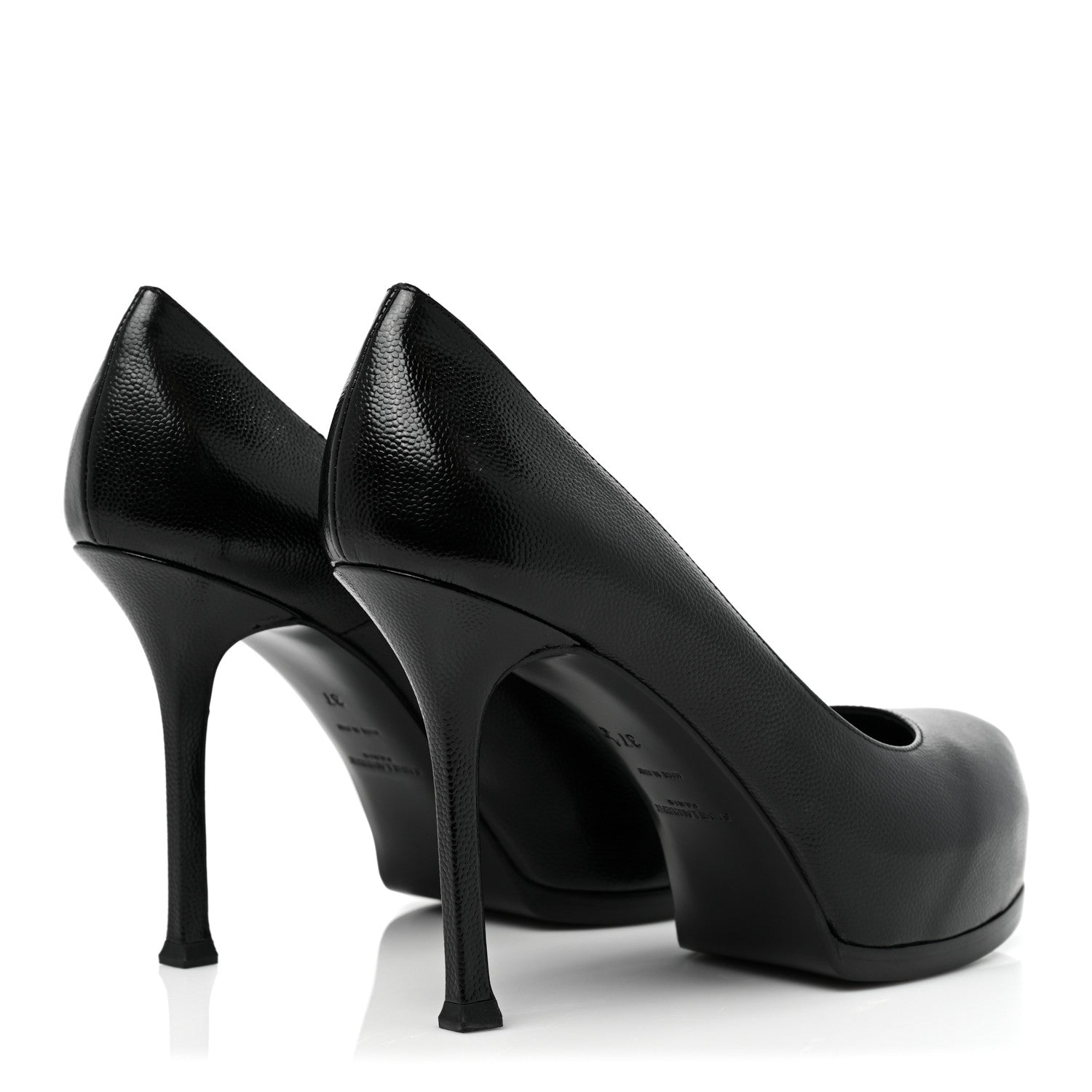Saint Laurent Vernigolf Tribute Two 80 Platform Pumps 37 Black 4 of 8