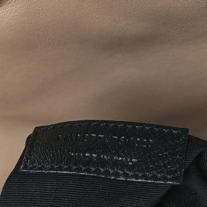 Saint Laurent Lambskin Quilted Medium Loulou Puffer Monogram Chain Satchel Dark Beige 7 of 9