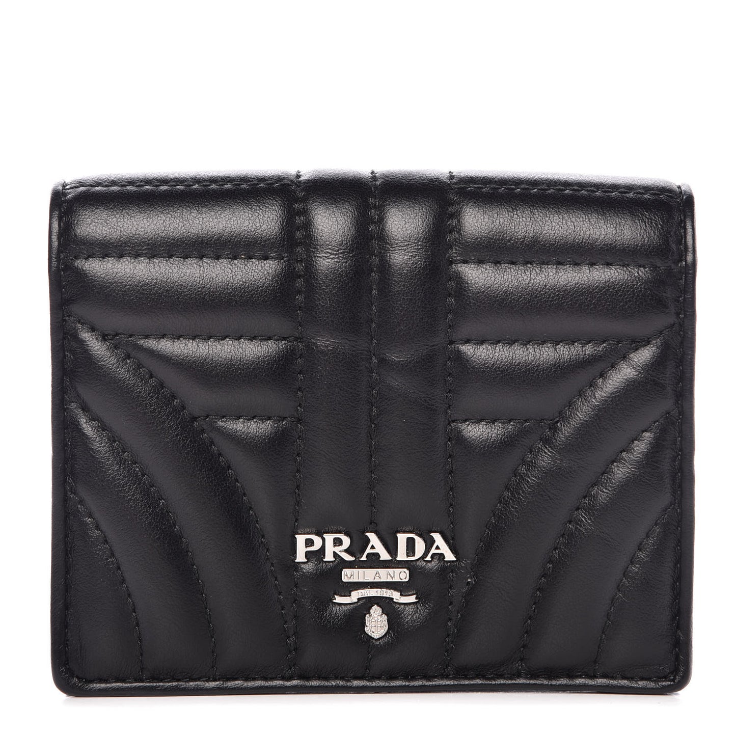 Soft Calfskin Impunture Diagramme Wallet Black