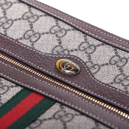 Gucci GG Supreme Monogram Large Ophidia Pouch Clutch Brown 11 of 11