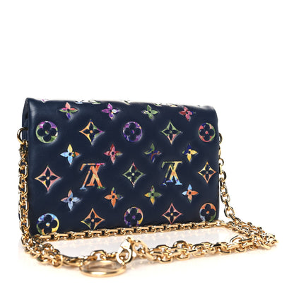 Louis Vuitton Lambskin Embossed Monogram LV Garden Pochette Coussin Navy 3 of 10