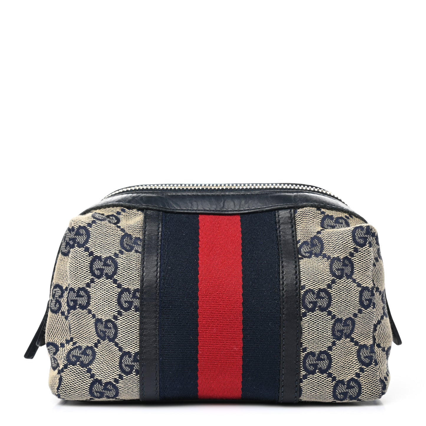 Monogram Web Small Cosmetic Case Navy