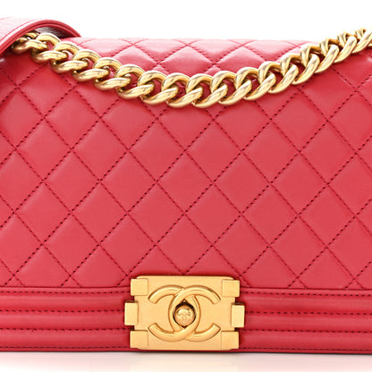 Chanel Lambskin Quilted Medium Boy Flap Red 8 of 10