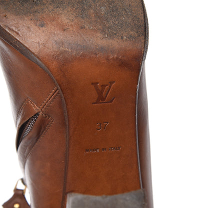 Louis Vuitton Calfskin Zipper Low Boots 37 Brown 8 of 10
