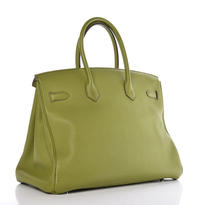 Hermes Togo Birkin 35 Vert Anis 3 of 41