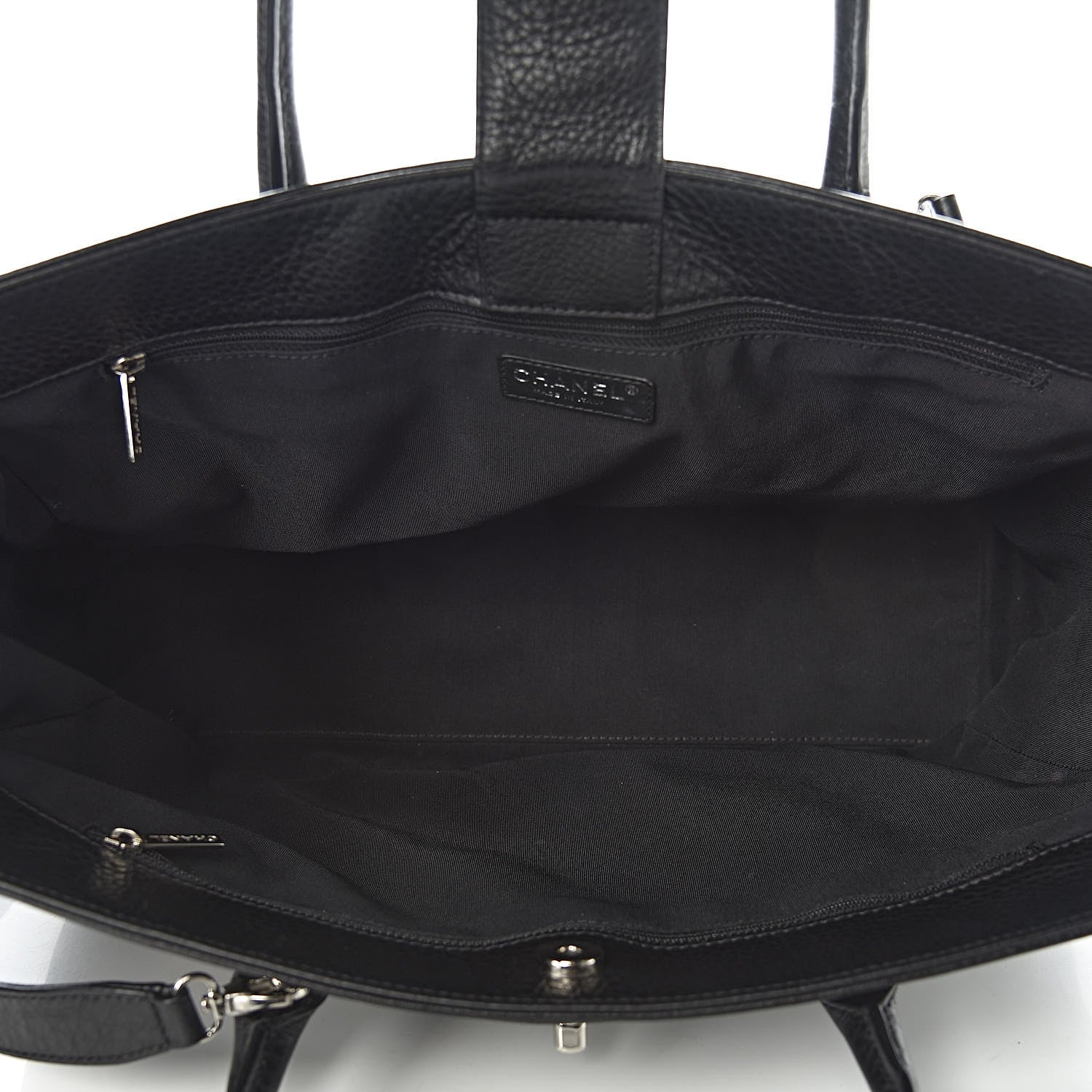 Chanel Calfskin Cerf Executive Shopper Tote Black 6 of 12