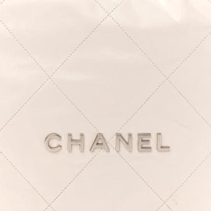 Chanel Shiny Calfskin Quilted Chanel 22 White 9 of 13