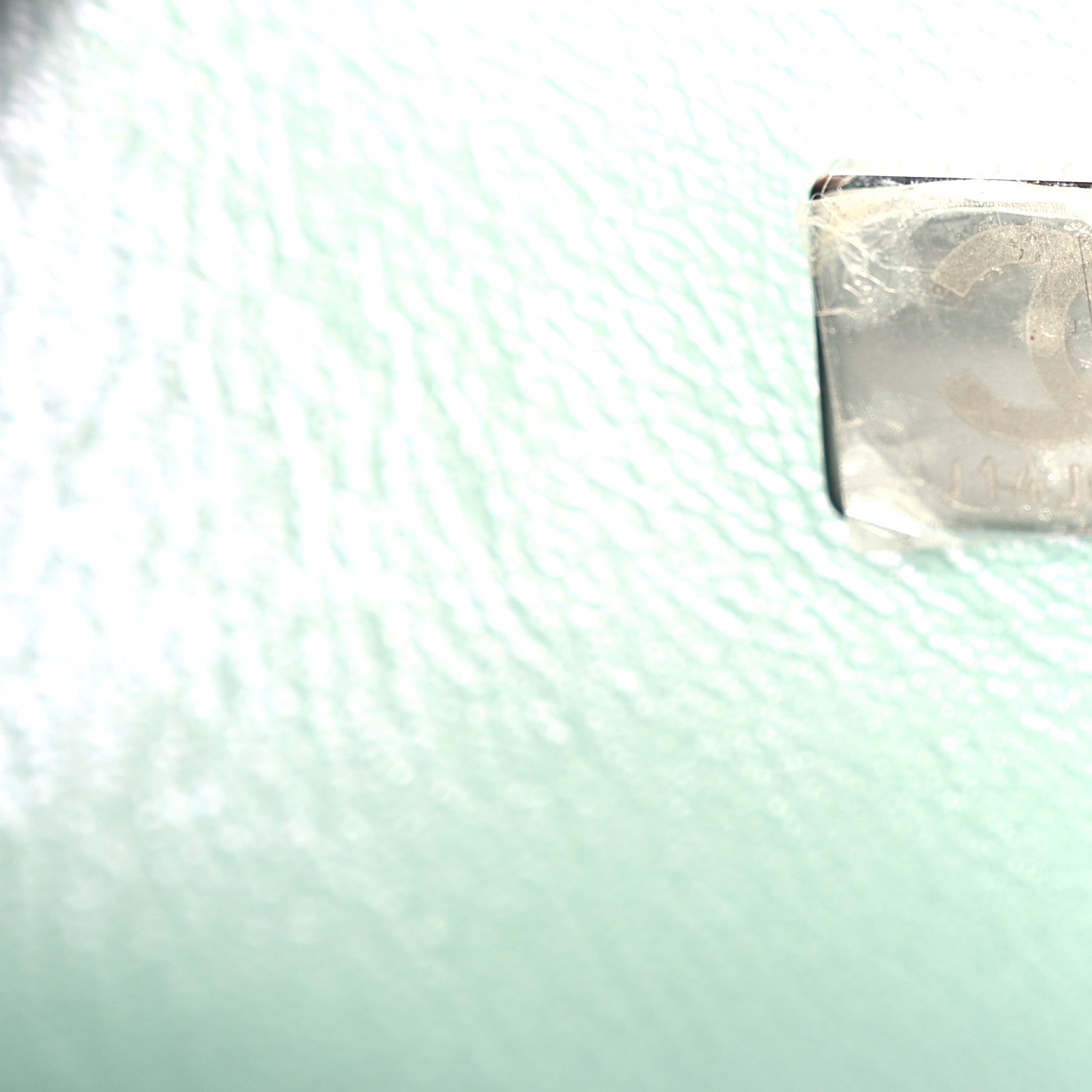 Chanel Iridescent Calfskin Quilted Mini Rectangular Flap Light Blue 8 of 11