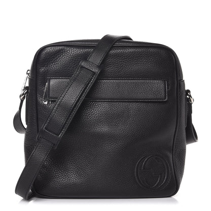 Gucci Pebbled Calfskin Medium Soho Messenger Bag Black 1 of 7
