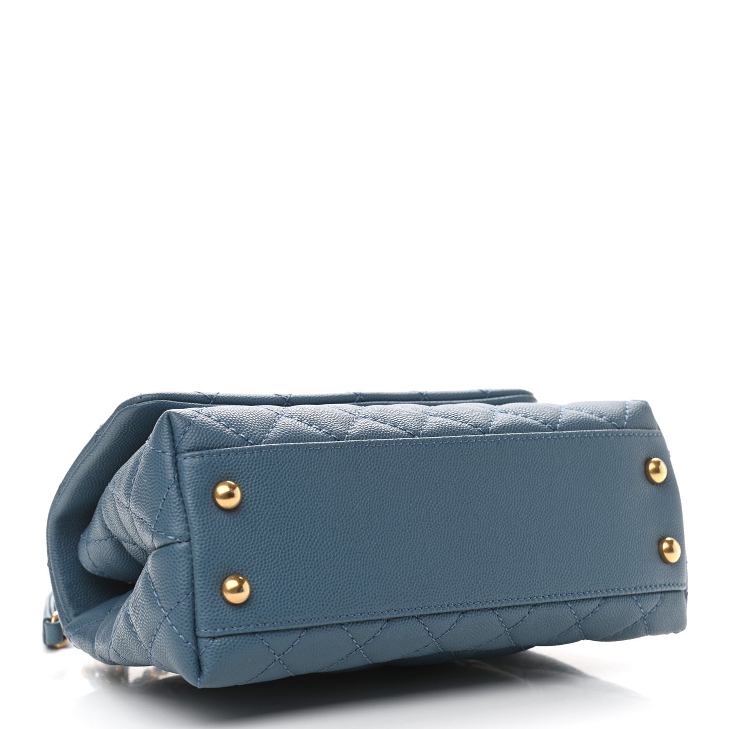 Caviar Quilted Mini Coco Handle Flap Blue