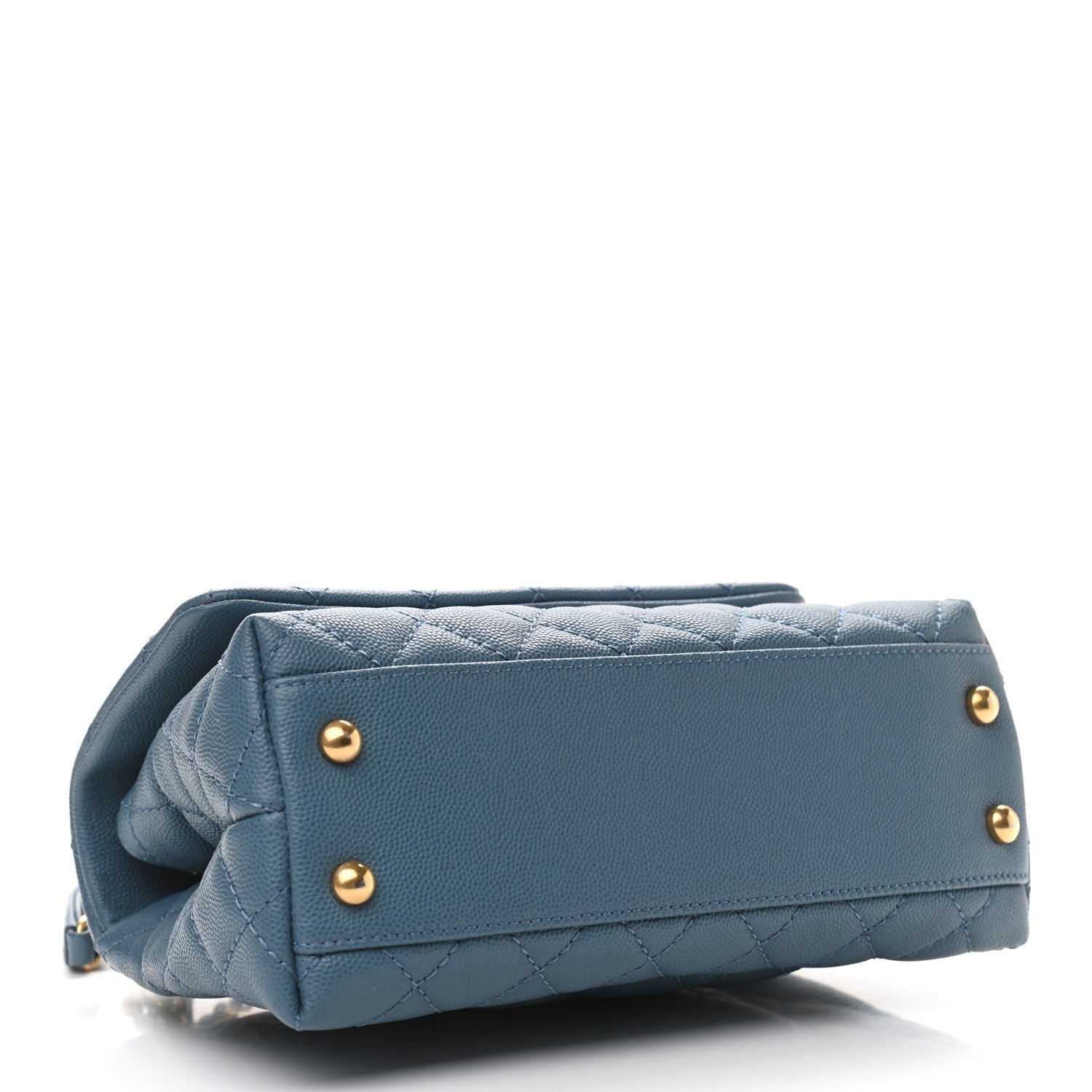 Chanel Caviar Quilted Mini Coco Handle Flap Blue 3 of 10
